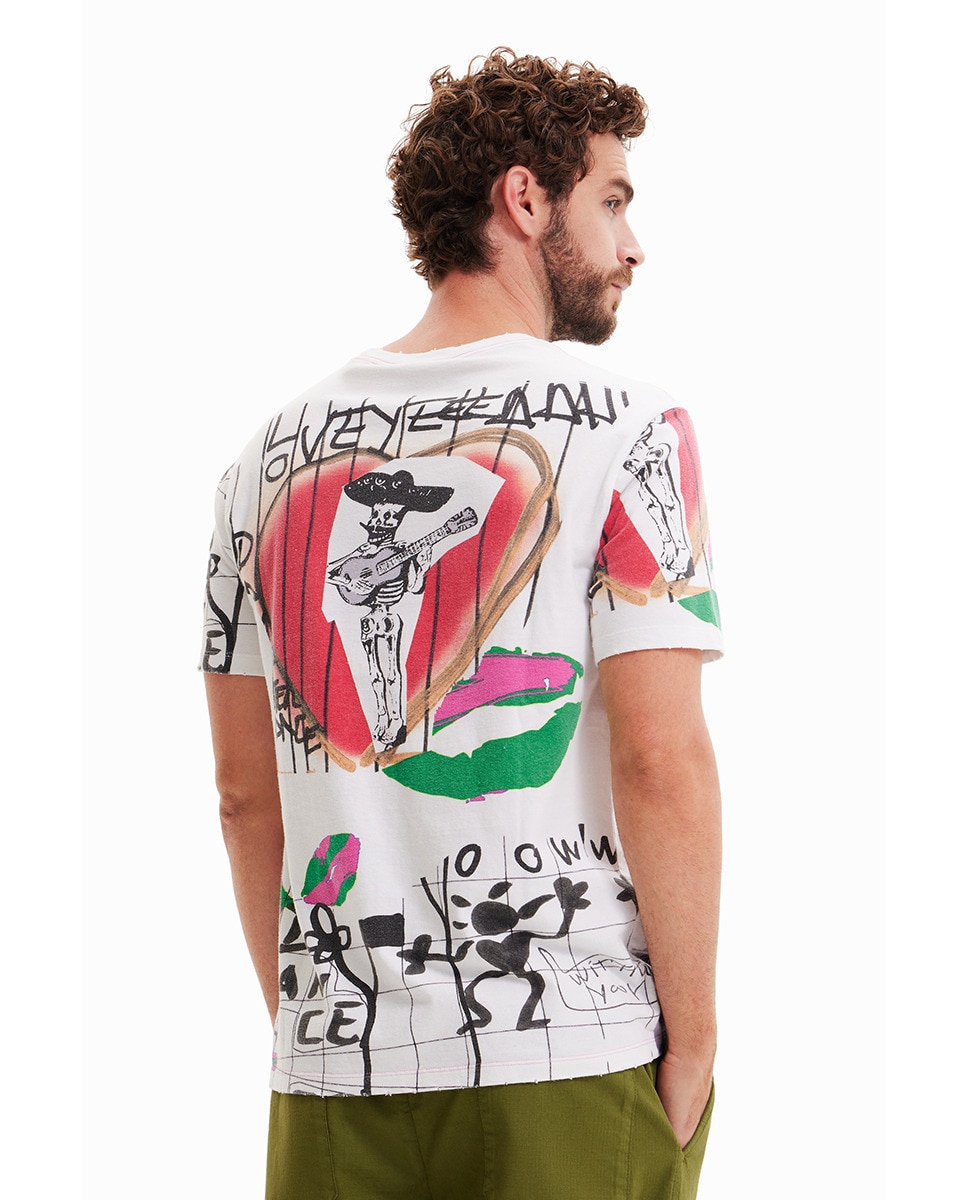 Camiseta Desigual Kenzie Azul Para Hombre