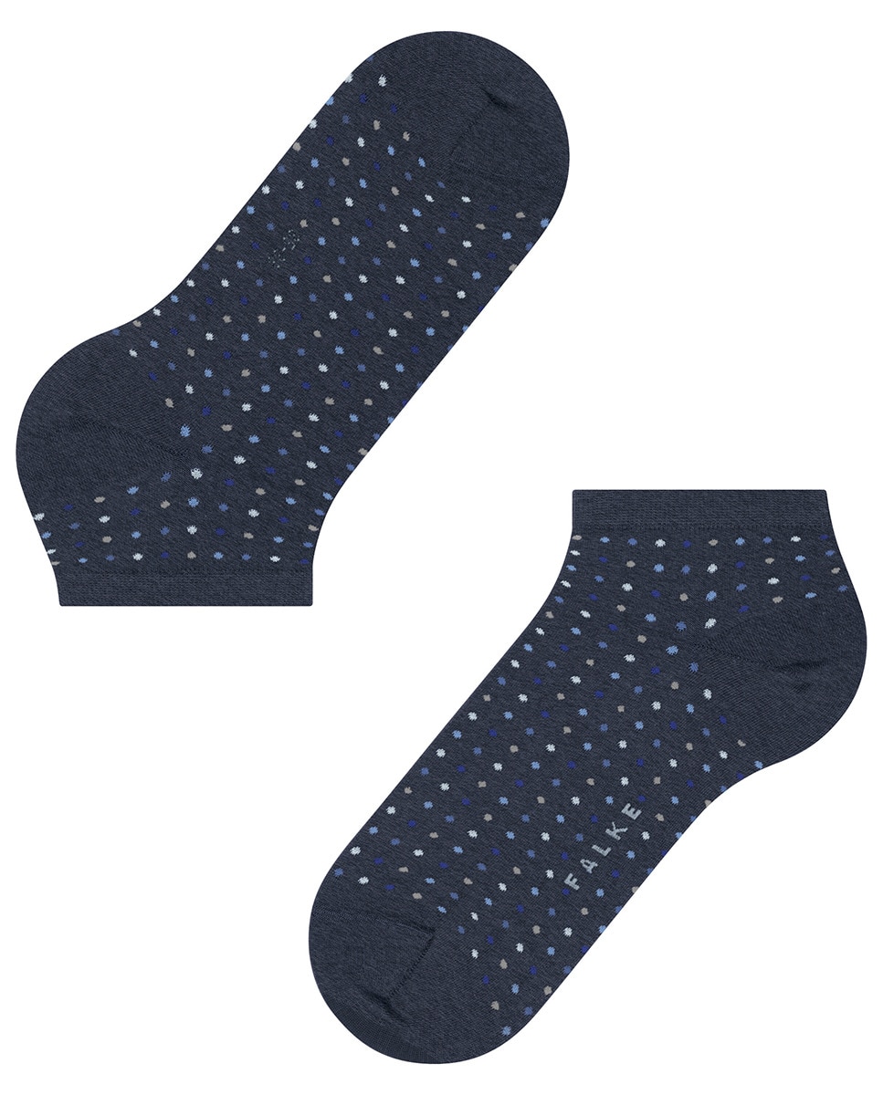 Meias pelo Tornozelo às Bolinhas Azul-4