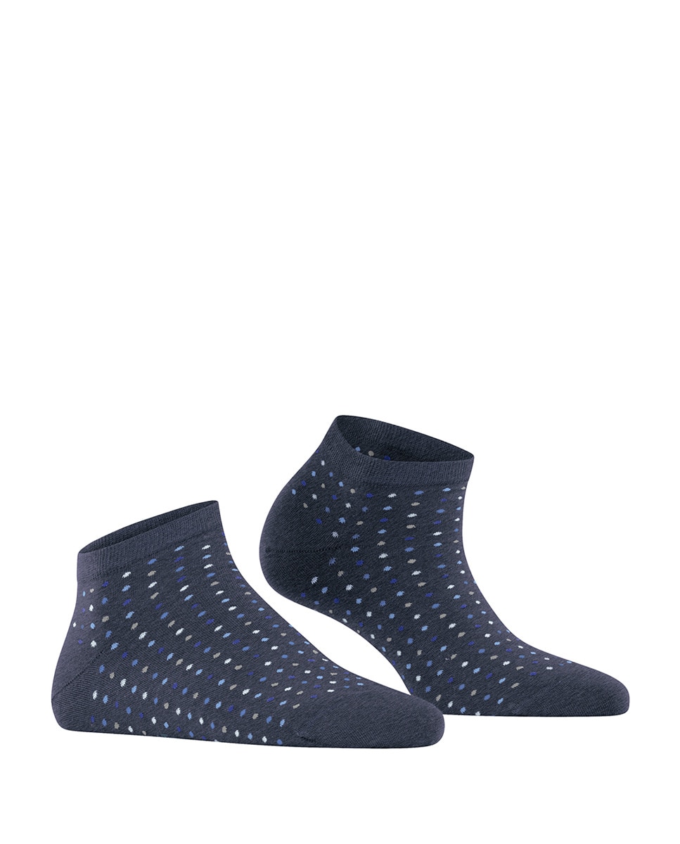 Meias pelo Tornozelo às Bolinhas Azul-1