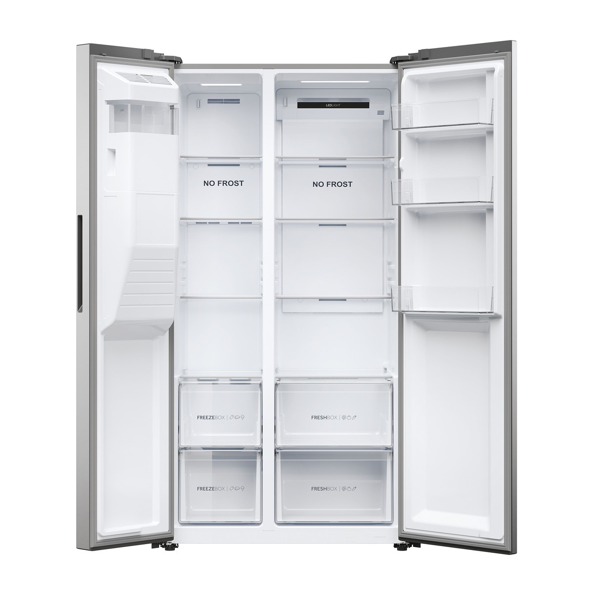 Frigorífico Americano Haier SBS 90 Series 5 HSR5918DIMP Total No frost, com Dispensador e de 177,5 cm - Inox Platino Inox-3
