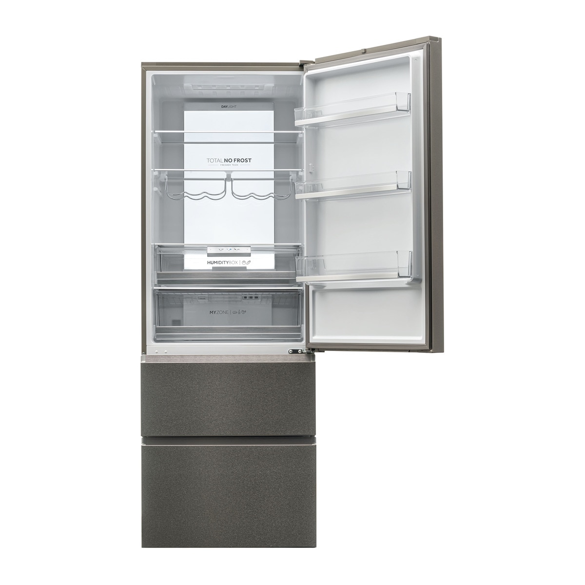 Frigorífico combi Haier, Total No Frost, 70 cm de ancho 3D 70 Series 7 - HTR7720DNMP Inox-3