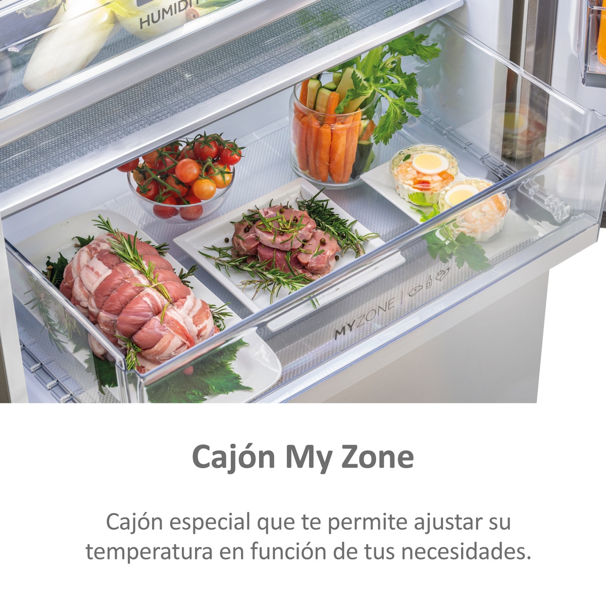 Frigorífico combi Haier, Total No Frost, 70 cm de ancho 3D 70 Series 7 - HTR7720DNMP Inox-11