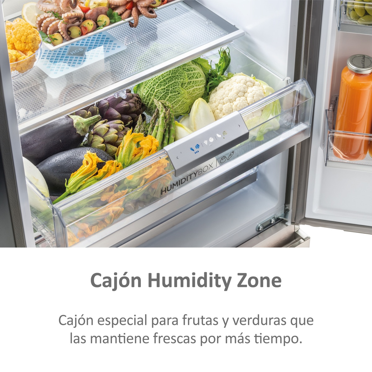 Frigorífico combi Haier, Total No Frost, 70 cm de ancho 3D 70 Series 7 - HTR7720DNMP Inox-10