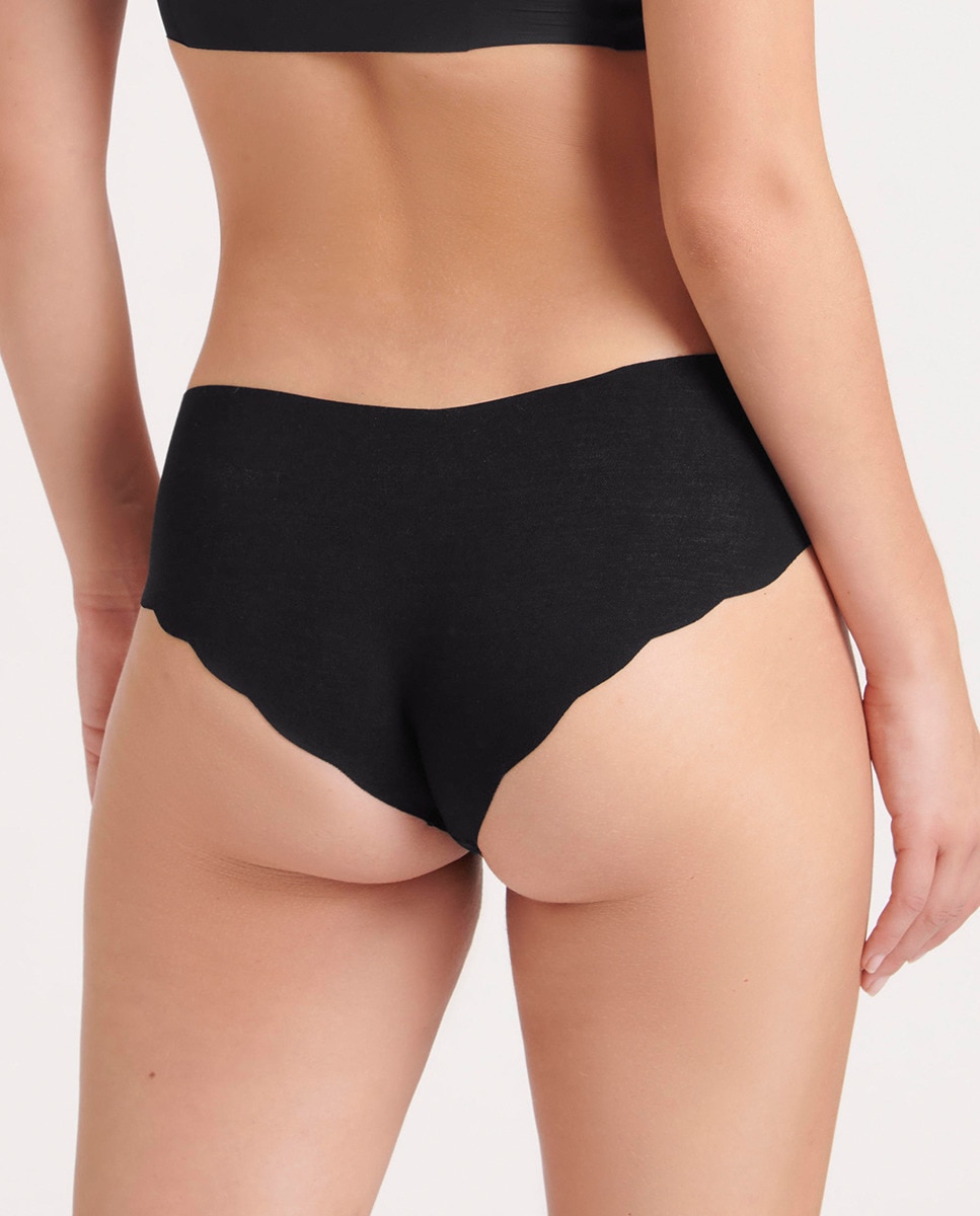 Cueca Hipster sem Costuras e em Modal Sustentável Preto-2
