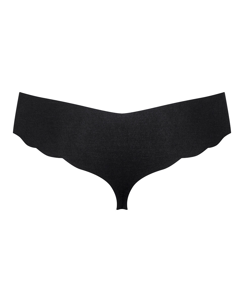 Cueca Culotte Tipo Tanga sem Costuras e em Modal Sustentável Preto-5