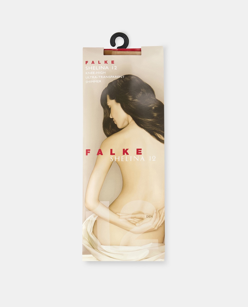 Minimeia de 12 deniers de mulher Falke transparente semimate Bege-1