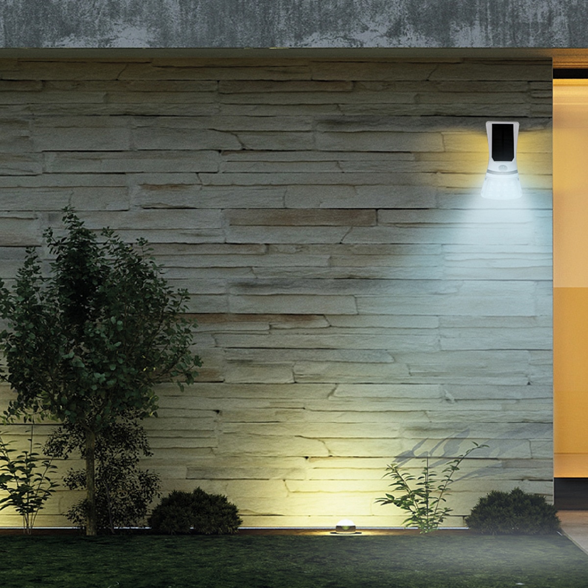 Aplique Exterior LED Mural con Sensor 1,5W Blanco-2