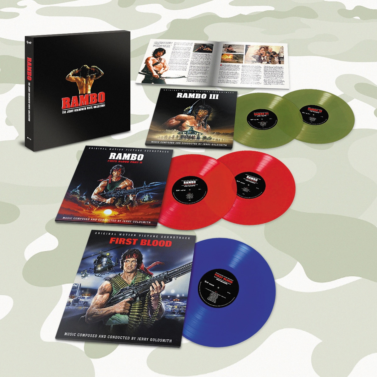 Rambo: The Jerry Goldsmith Vinyl Collection (B.S.O) (Boxset 5 LP-Vinilo Colores) 2