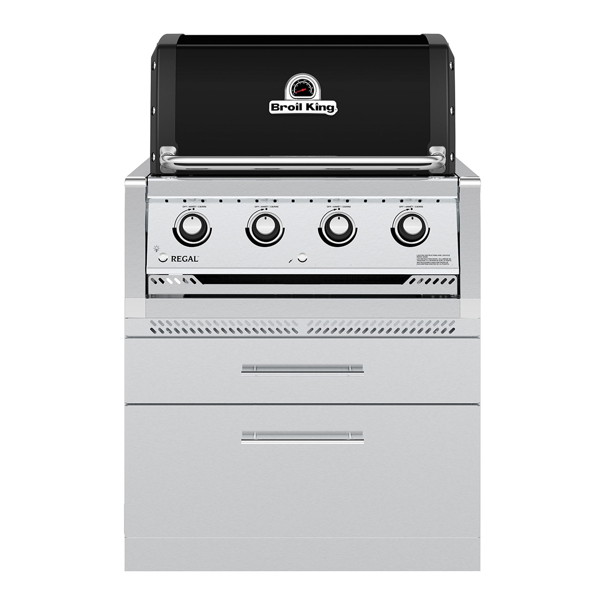 Barbecue a Gás Encastrável com 4 Queimadores Regal 420 Antracite-4