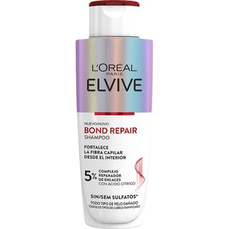 Bond Repair champú reparador con ácido cítrico sin sulfatos frasco 200 ml para pelo dañado - Elvive
