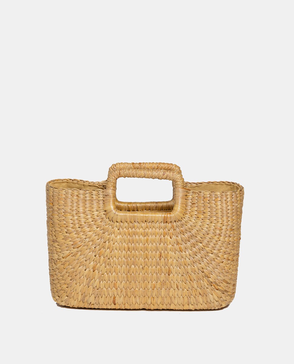 Cabas en paille le à anses intégrées