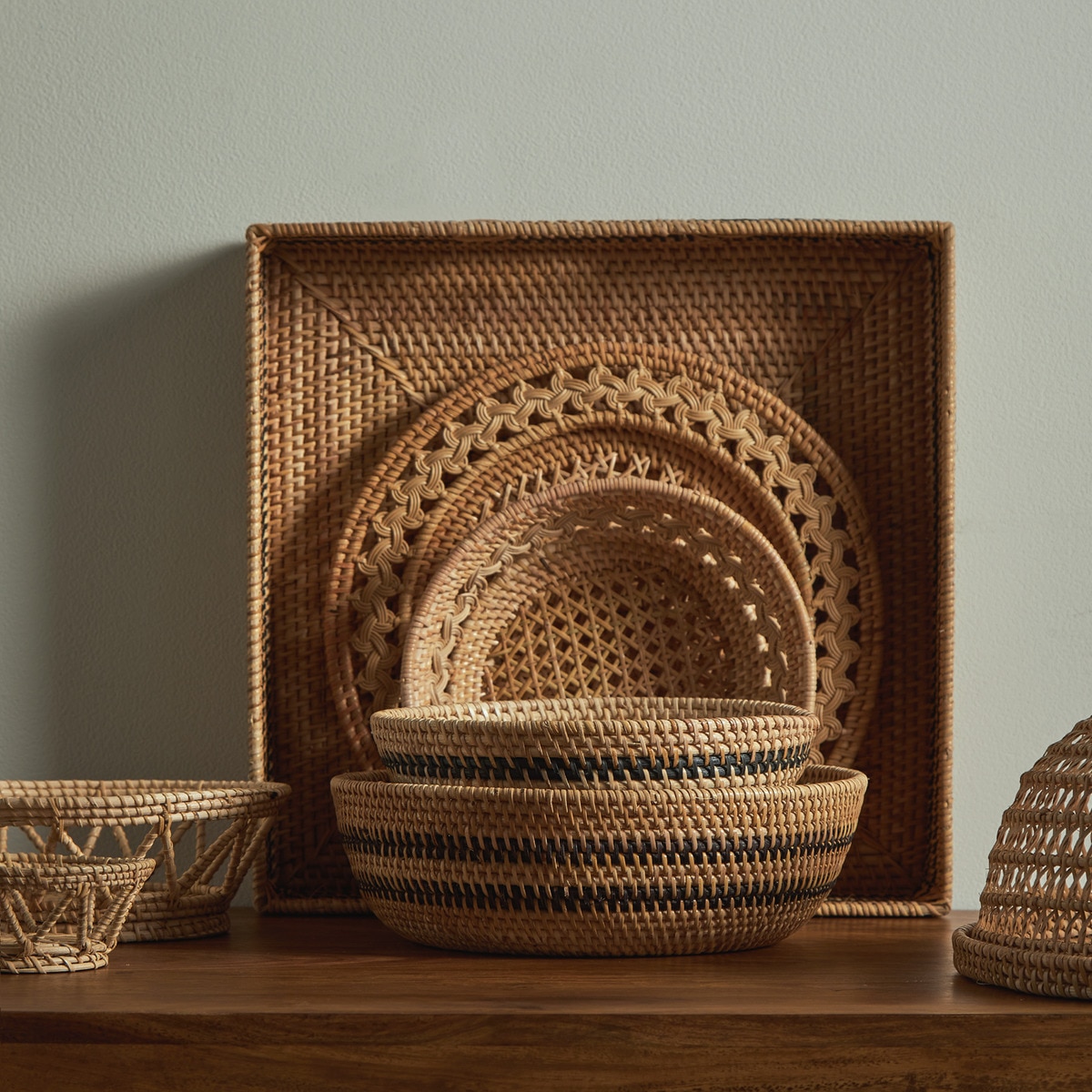 Conjunto de 4 Pratos de Pão Malang Castanho-8