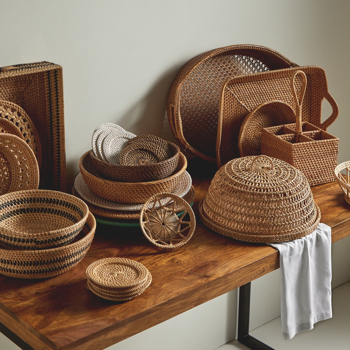 Conjunto de 4 Pratos de Pão Malang Castanho-5