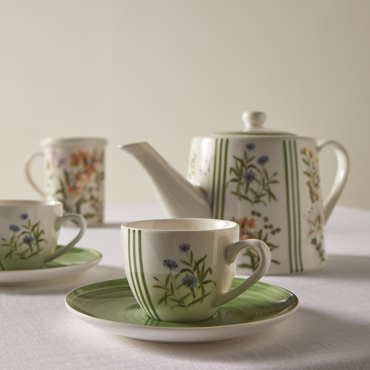 Conjunto de 2 Chávenas de Chá com Prato Ledbury Verde-8