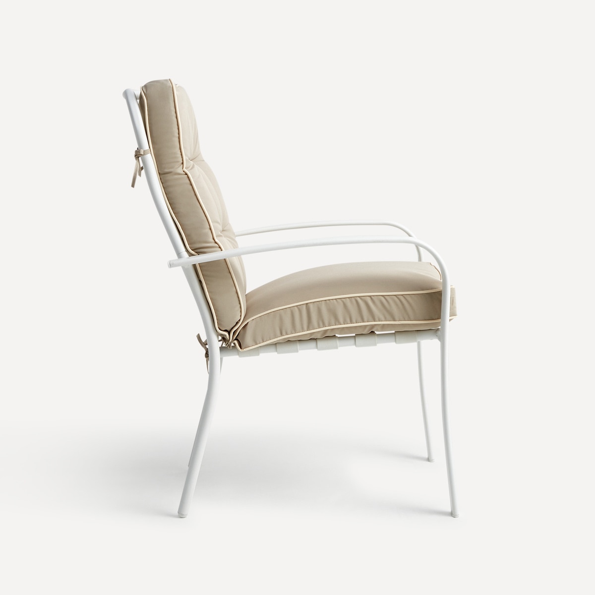 Sillón de comedor de jardín Europa Basics El Corte Inglés Blanco / Beige-3