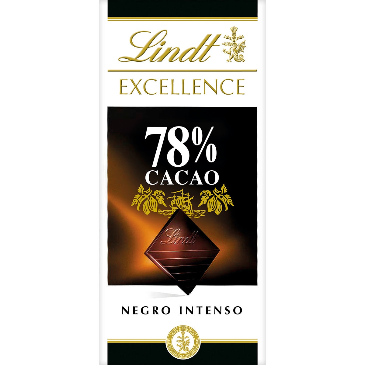 chocolate negro intenso 78% cacao tableta 100 g