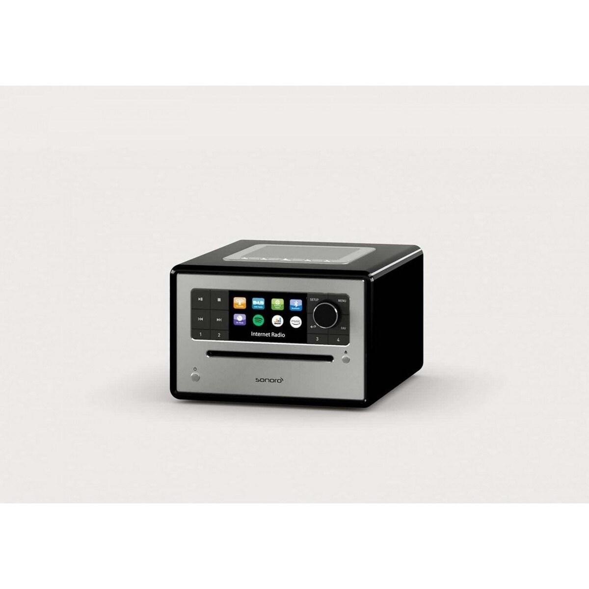 Rádio Despertador Sonoro Elite Bluetooth, CD Cinza / Preto / Branco-5