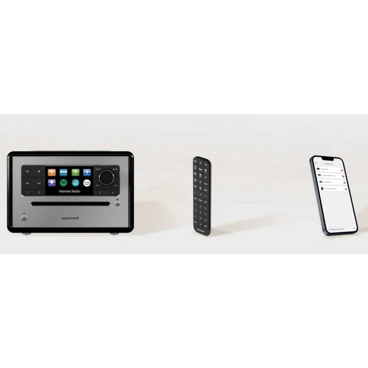 Rádio Despertador Sonoro Elite Bluetooth, CD Cinza / Preto / Branco-3