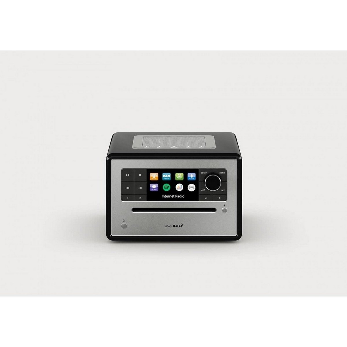 Rádio Despertador Sonoro Elite Bluetooth, CD Cinza / Preto / Branco-1
