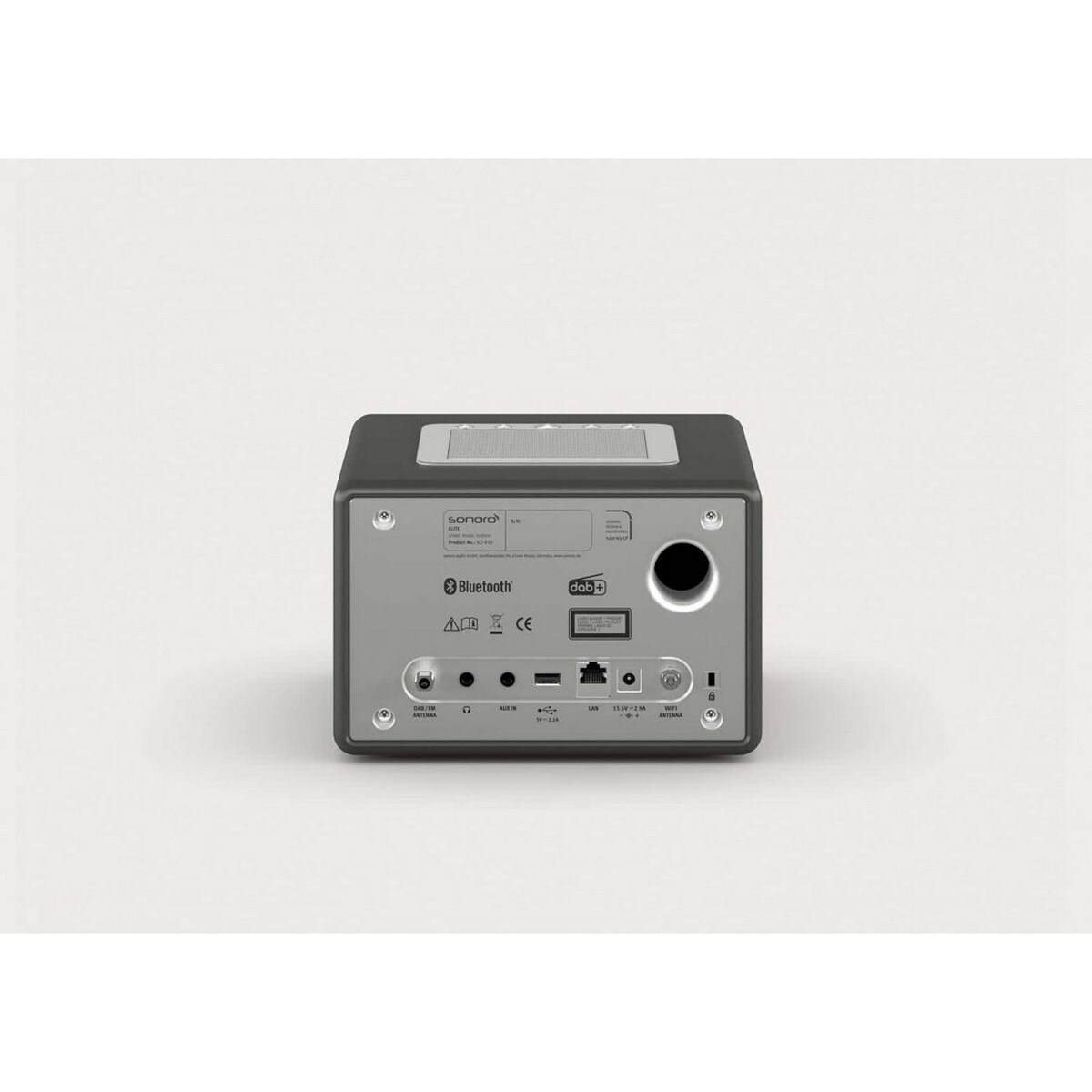 Rádio Despertador Elite Bluetooth, CD Grafite-3