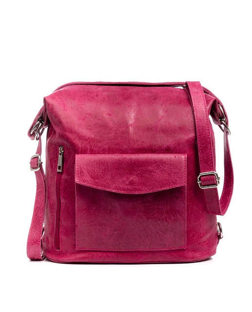 Imagen 0 de Bolso mochila Irene rosa oscuro