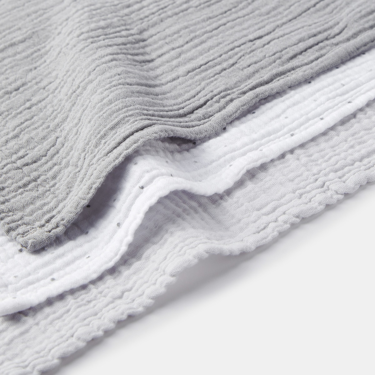 Pack de 3 Musselinas Básico Pontos Cinzento-5