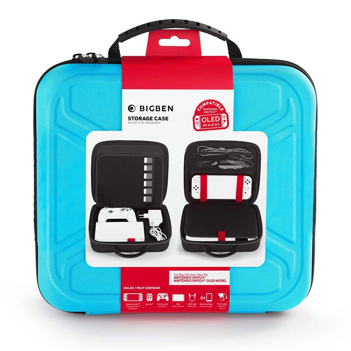 Funda Rígida Azul grande Nintendo Switch · Nacon · El Corte Inglés