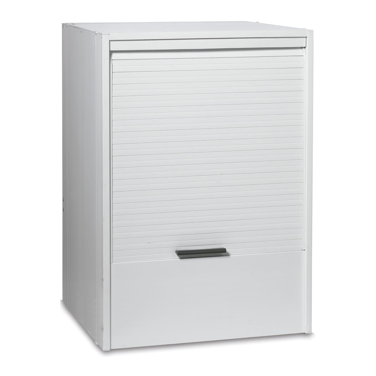 Armario PVC con puerta enrollable vertical para Lavadora Blanco-1