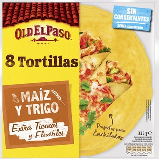 tortillas mejicanas de maíz y trigo 8 unidades envase 335 g - Old El Paso