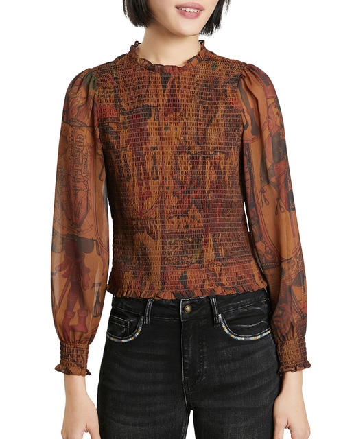 Imagen 0 de Blusa nido de abeja
