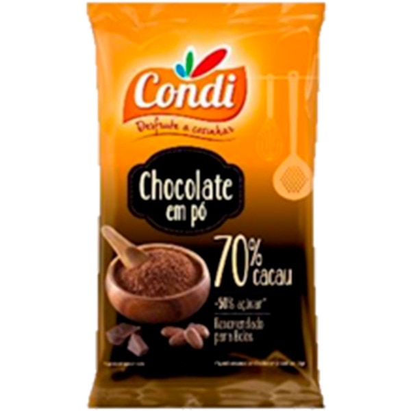 Chocolate em Pó 70% Cacau embalagem 75 g