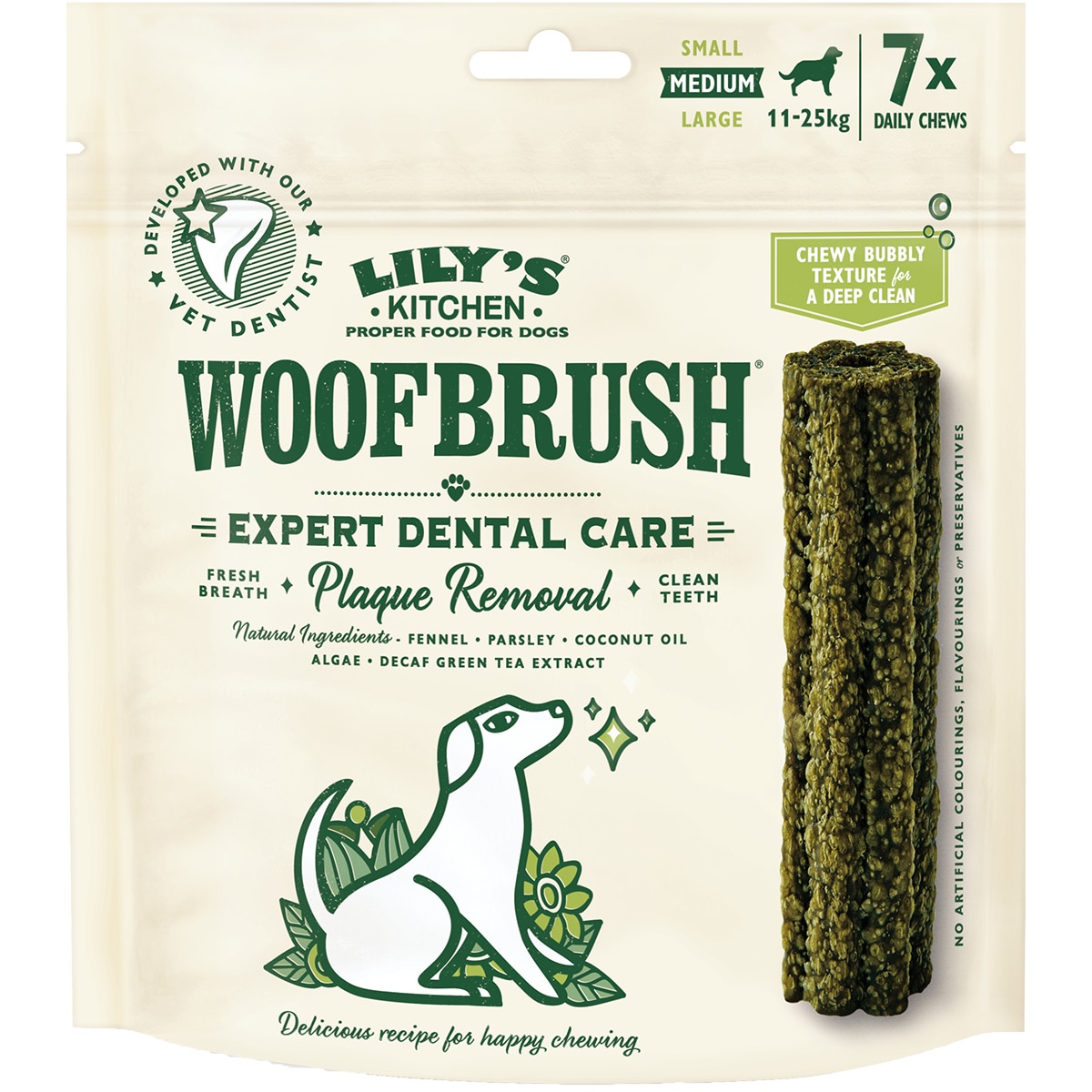 Snack para Cão Woofbrush Tamanho M embalagem 196 g