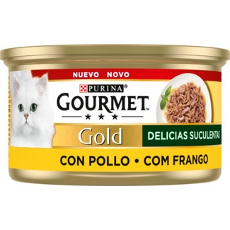 Alimento Húmido para Gato Delicias Suculentas sabor Frango embalagem 85 g - Purina Gourmet Gold