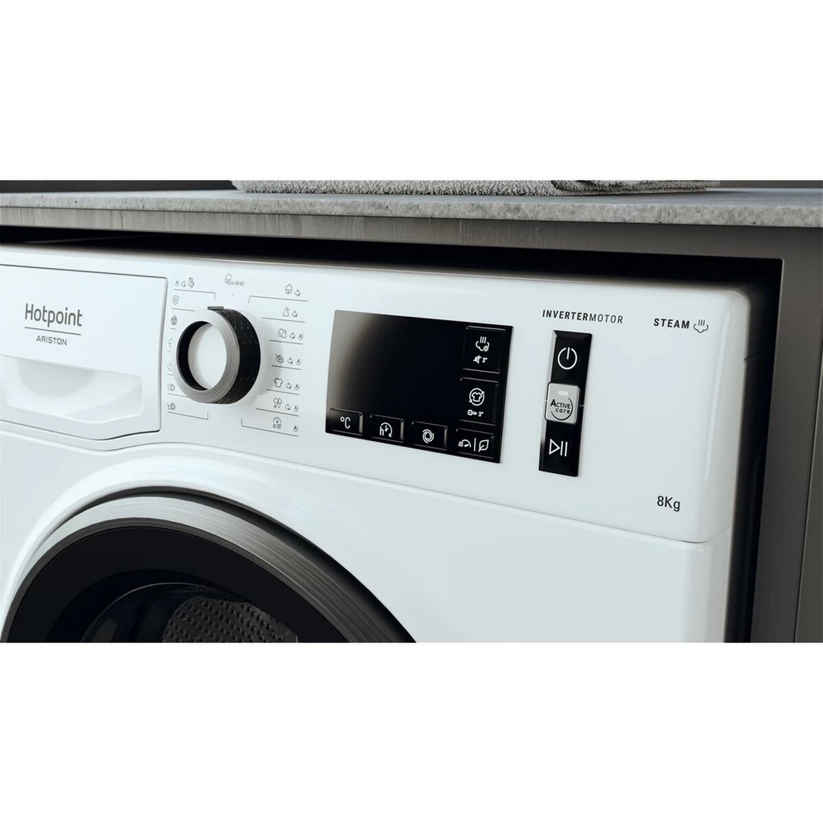 Máquina de Lavar Roupa Hotpoint NM11846WS A EUN Carga Frontal de 8 Kg e de 1400 rpm - Branco Branco-5