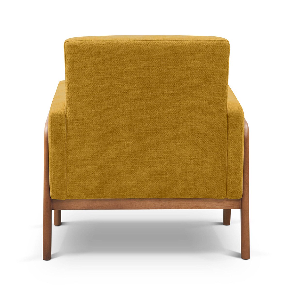 Poltrona Baixa em Mistura de Algodão Arthur Ocre-4