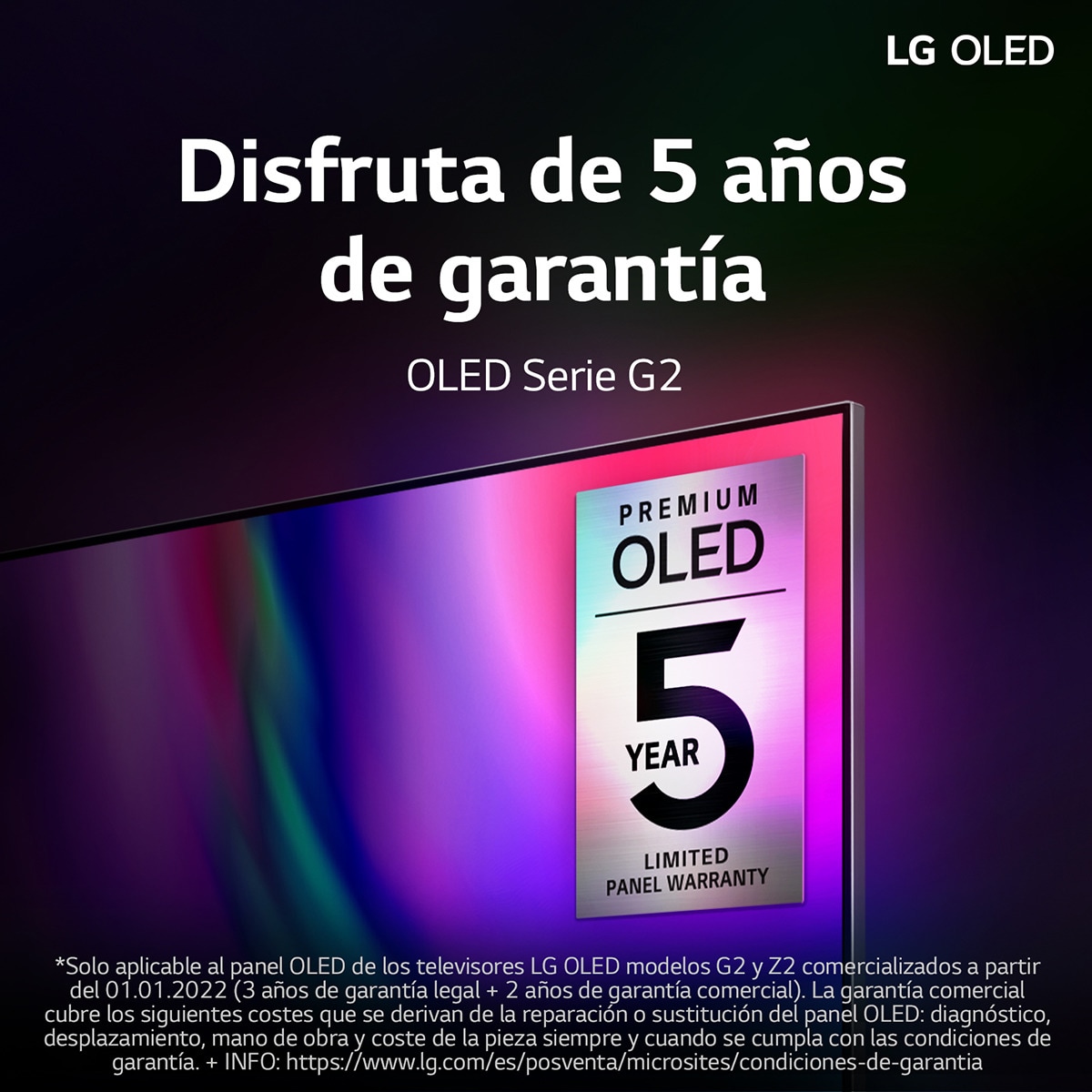 TV OLED 245 cm (97'') LG OLED97G29LA Evo Gallery Edition 4K, HDR Dolby Vision, HDR10, Dolby Atmos. Para colgar en pared con soporte incluido. Plata / Negro-7