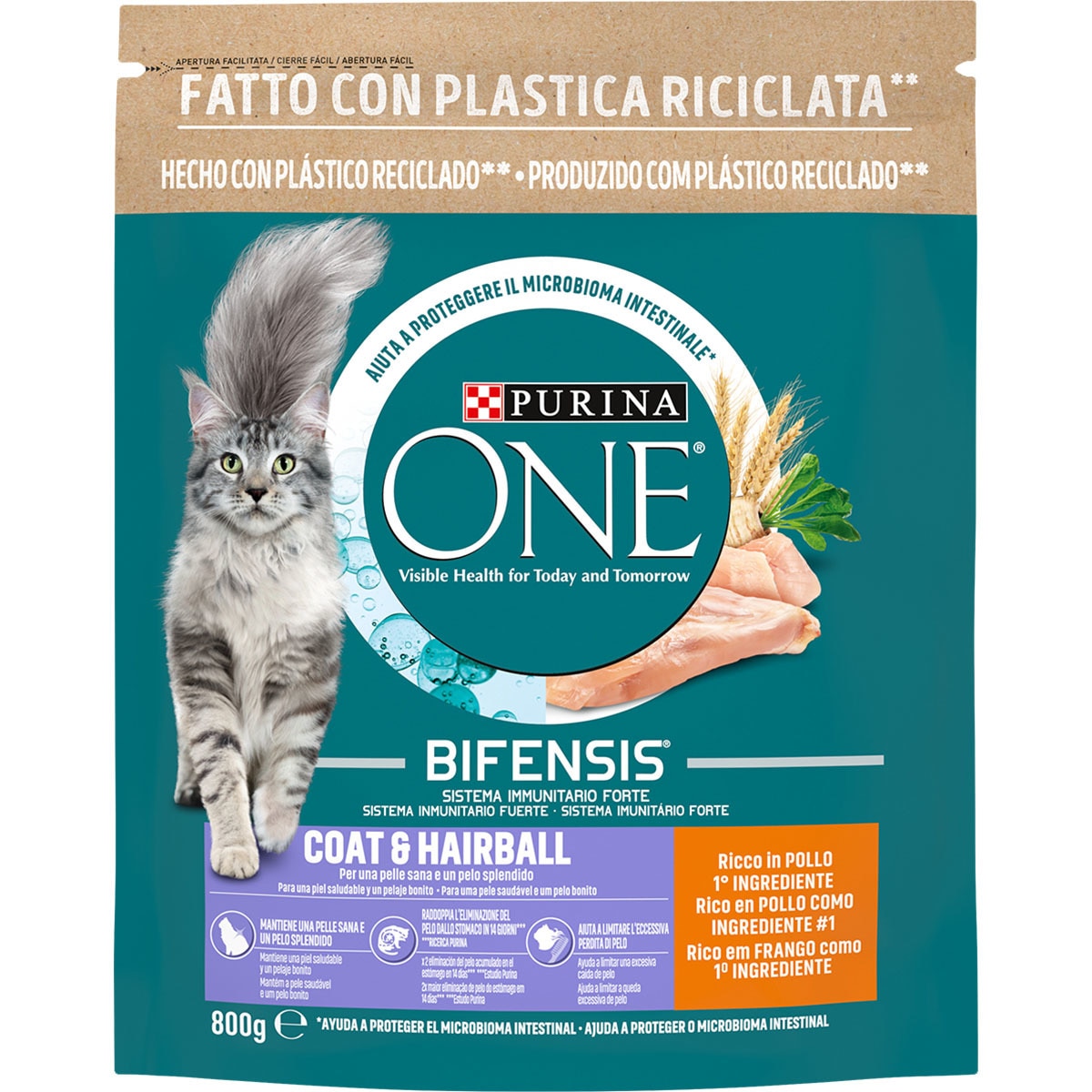 Coat&Hairball pienso para gatos adultos con pollo y cereales integrales envase 800 g