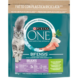 Delicate Sensitive pienso para gatos adultos con pavo y arroz envase 800 g - Purina One