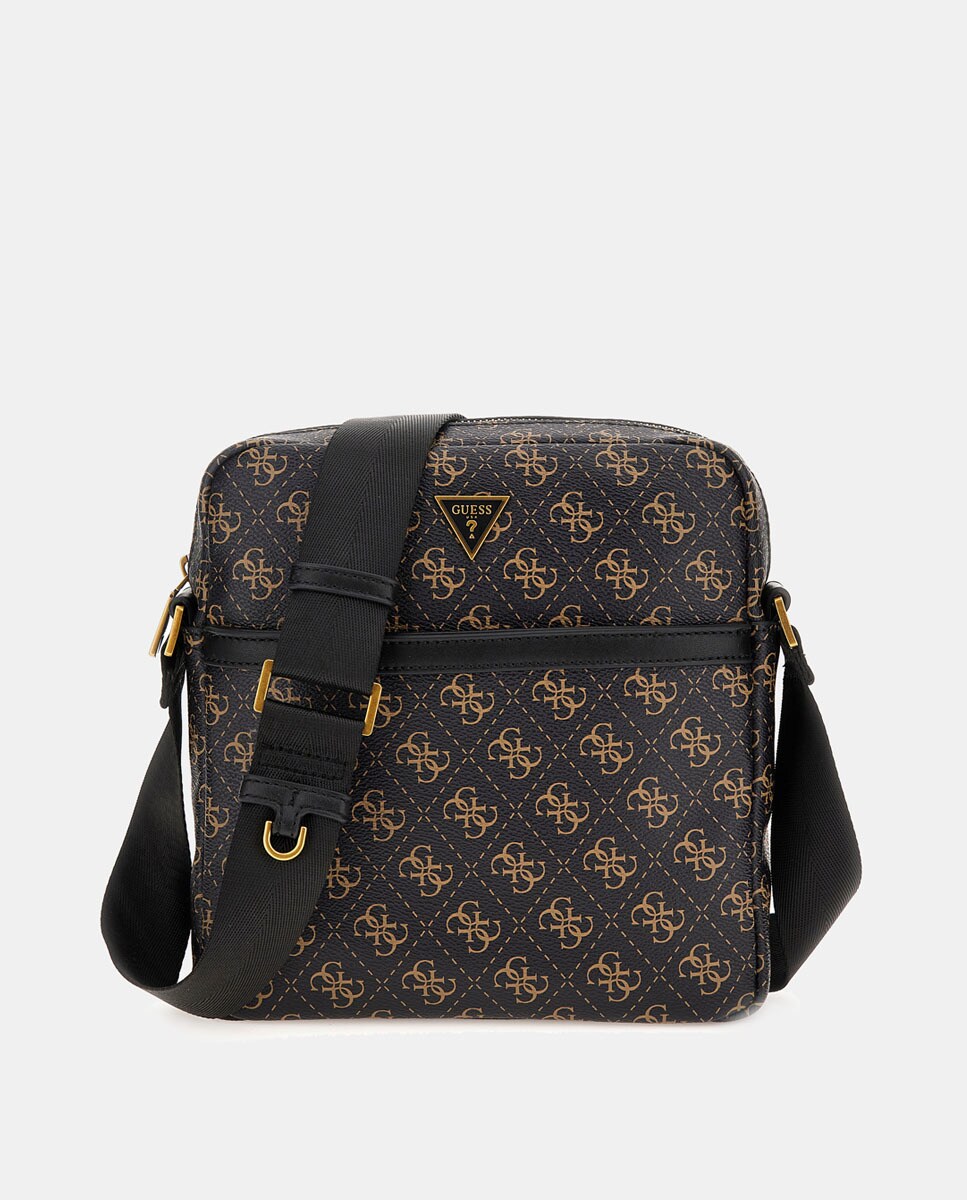 Petit sac à bandoulière foncé avec poche extérieure