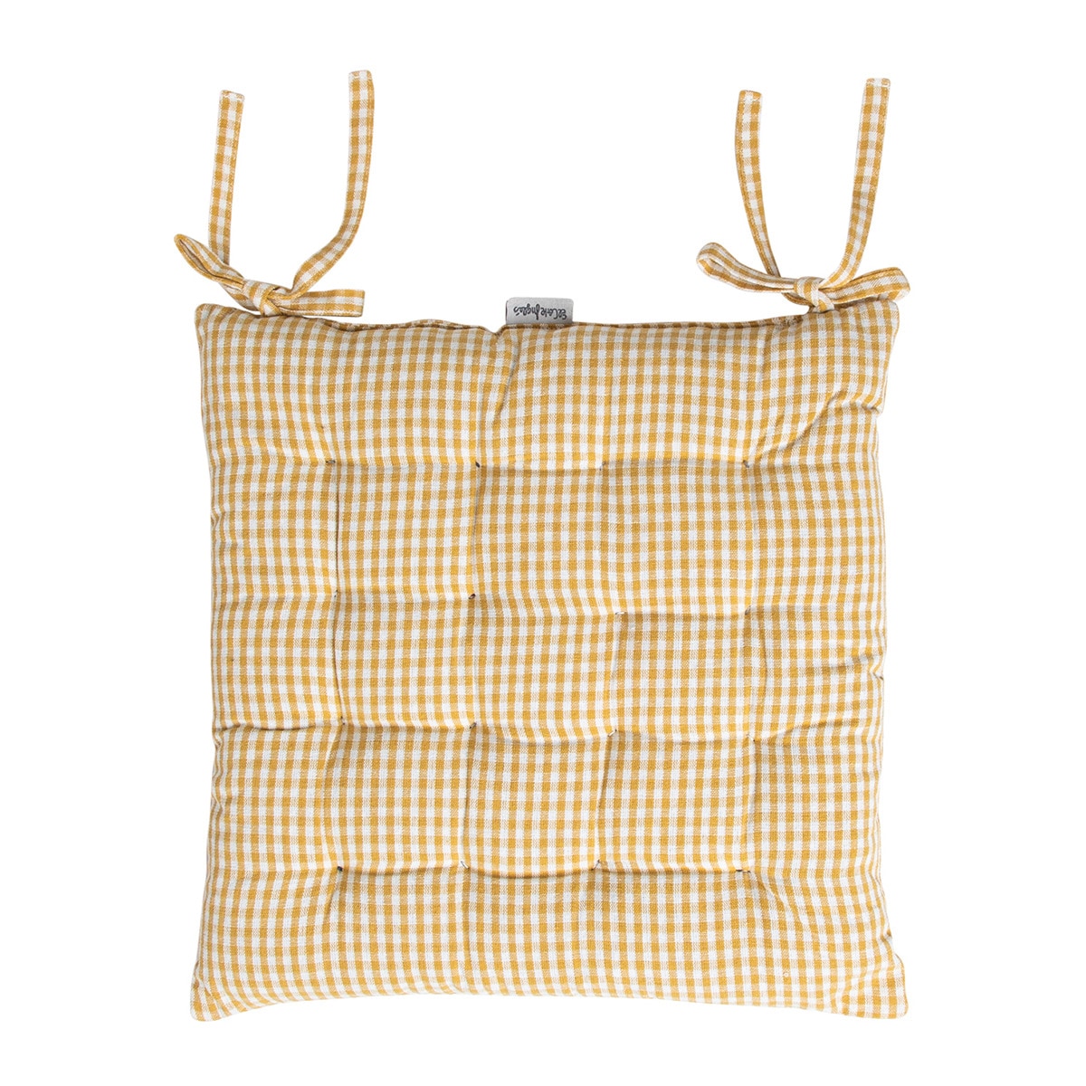 Almofada de cadeira Vichy El Corte Inglés Mostarda-1