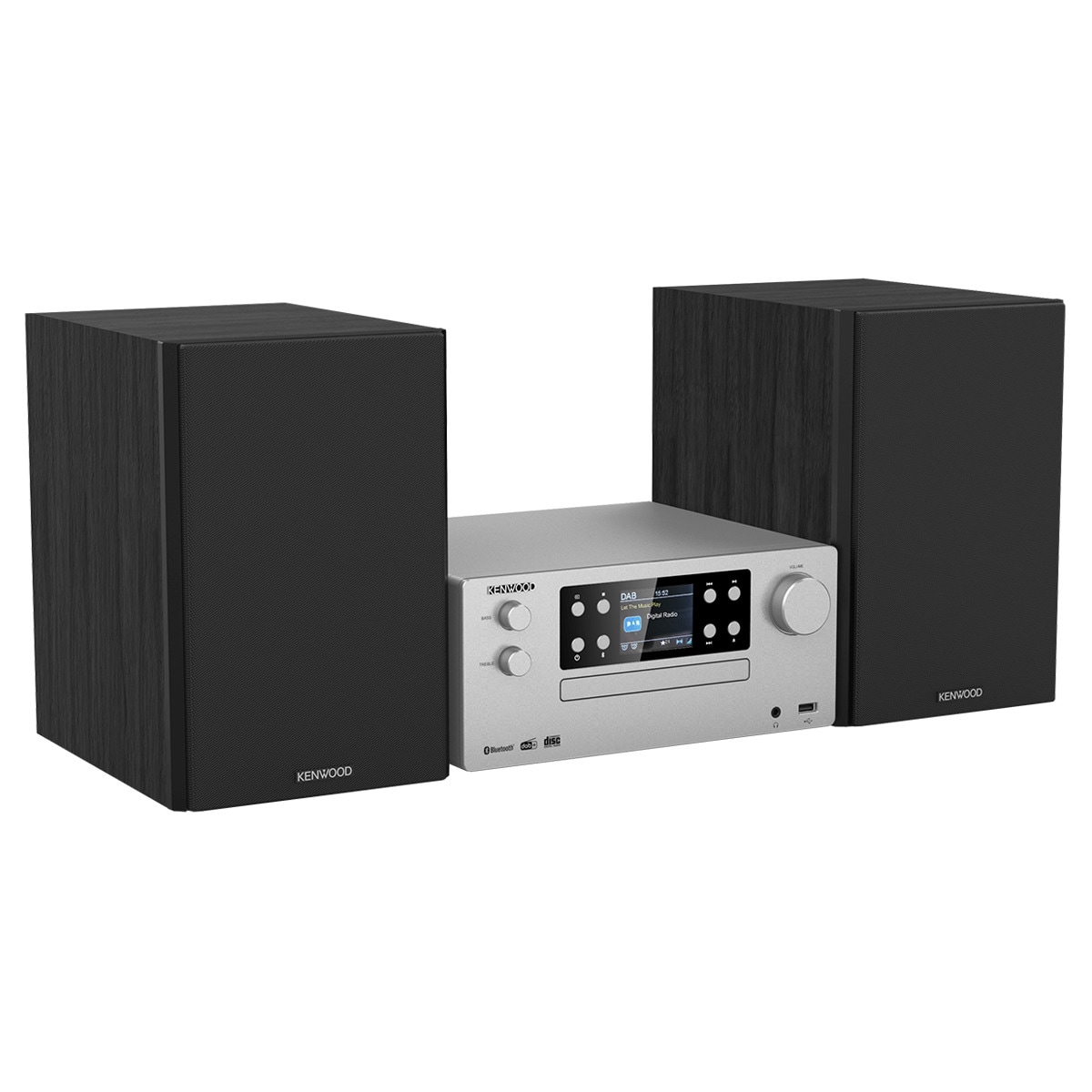 Microcadena Kenwood M-925DAB-S con CD, USB, DAB+ y Bluetooth Audio Streaming, gris metalizado Gris metalizado-1