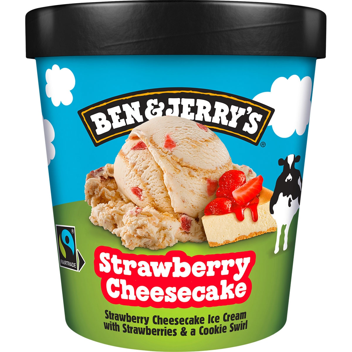 helado de crema de tarta de queso y fresas y remolinos de galleta tarrina 465 ml