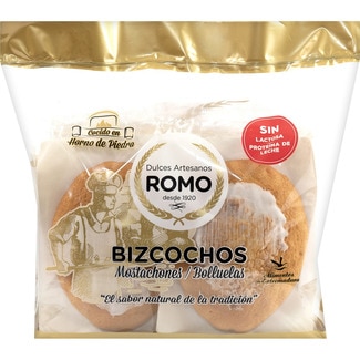 bizcochos mostachones sin lactosa ni proteína de la leche bolsa 245 g - Romo