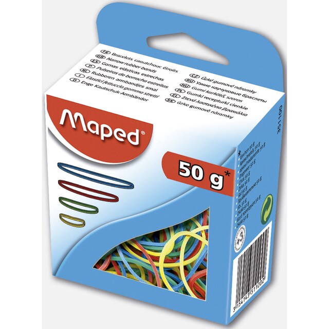 Imagen 0 de Caja Gomas Elásticas 50 Gramos Maped Multicolor