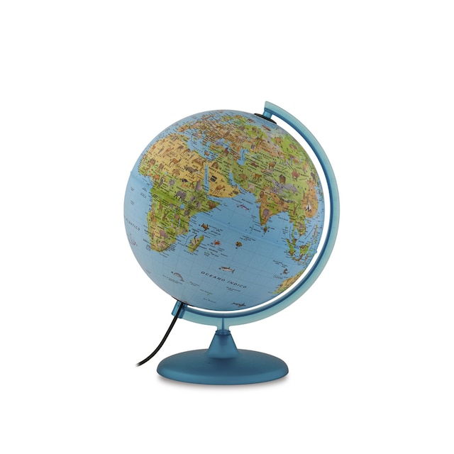 Imagem 0 de Globo Terrestre Safari, Diâmetro 25 cm e Luz Interior, Mapa Ilustrado e Livrete Incluído