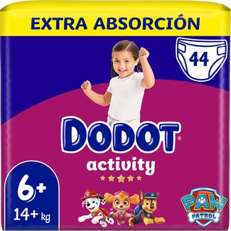 Activity pañales de 14+ kg Extra absorción talla 6+ paquete 44 unidades - Dodot