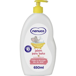 jabón líquido infantil para cuerpo y cabello con leche de almendras dulces dosificador 650 ml - Nenuco