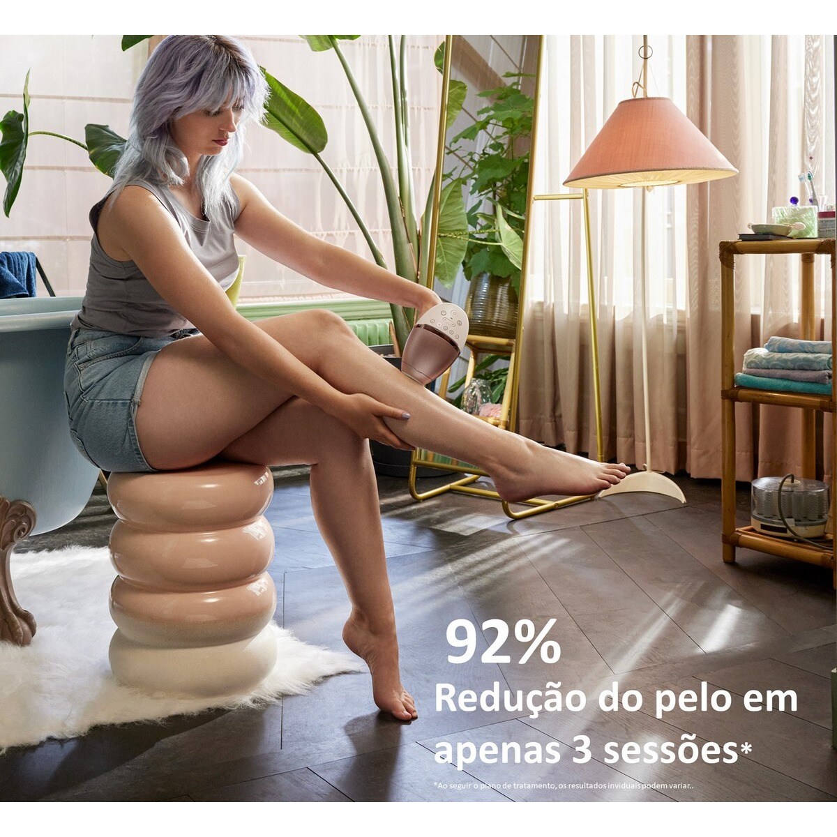 Depiladora de Luz Pulsada IPL Philips BRI955/01 para Rosto, Corpo e Zonas Sensíveis, Tecnologia SenseIQ, 450.000 disparos, 110-240V + App - Branco Branco-4