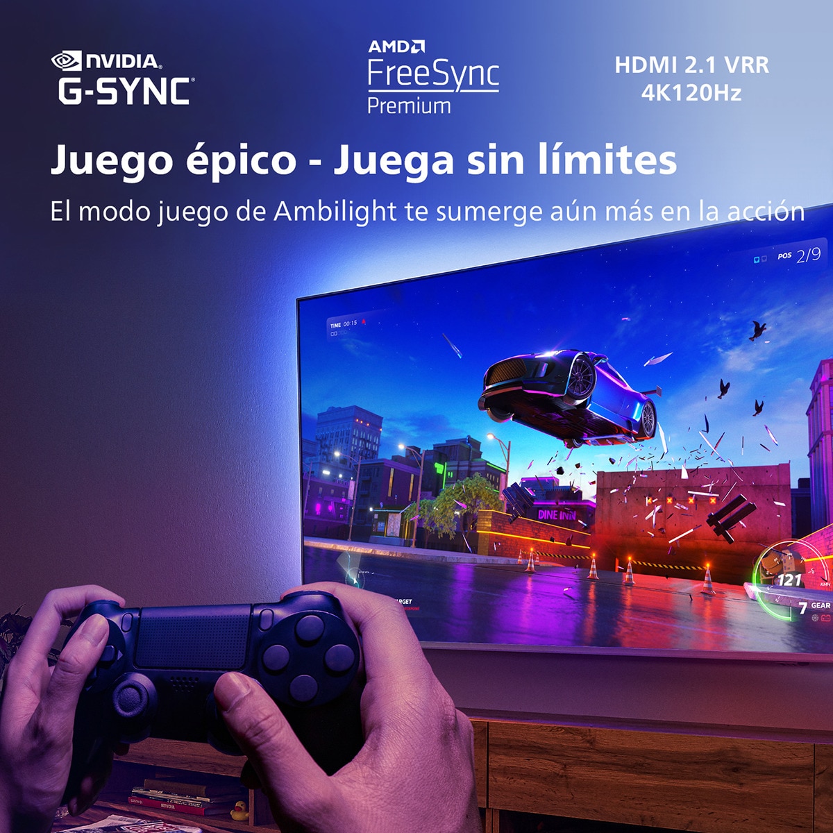 TV OLED 164 cm (65") Philips 65OLED907/12 UHD 4K, Android TV con inteligencia artificial, HDR10+, Dolby Vision & Dolby Atmos Plata-8