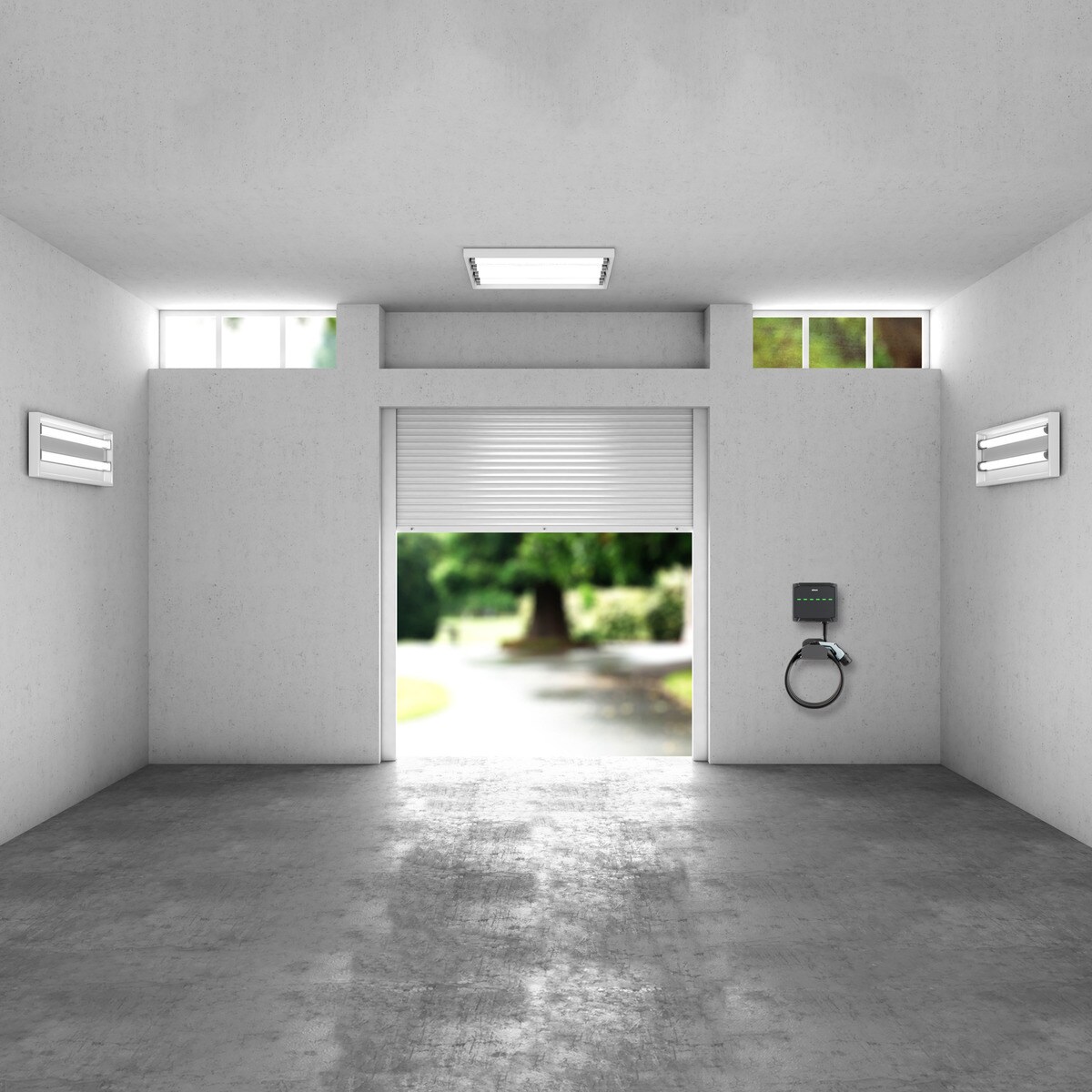 Cargador Vehículo Pared Cable 5m T2 22kW Trifásico + Bluetooth + Automático y Diferencial Aluminio-3